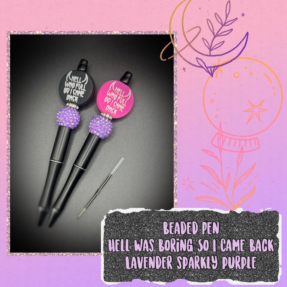 Hell Was Full So I Came Back Silicone Beaded Pen With Ink Refill